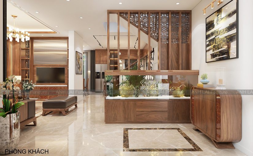 THI CÔNG NỘI THẤT BIỆT THỰ GỖ ÓC CHÓ GREEN STAR QUẬN 7