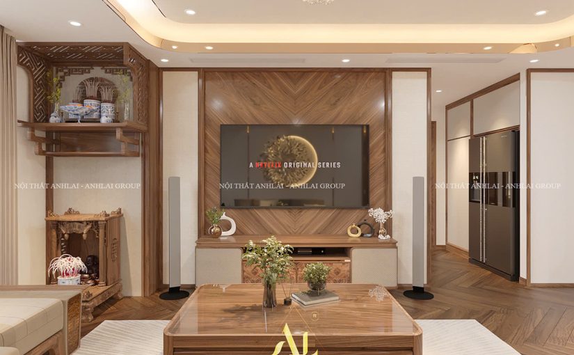 THI CÔNG NỘI THẤT GỖ ÓC CHÓ – CĂN HỘ SUNRISE QUẬN 7