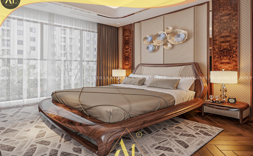 GIƯỜNG GỖ ÓC CHÓ 0017