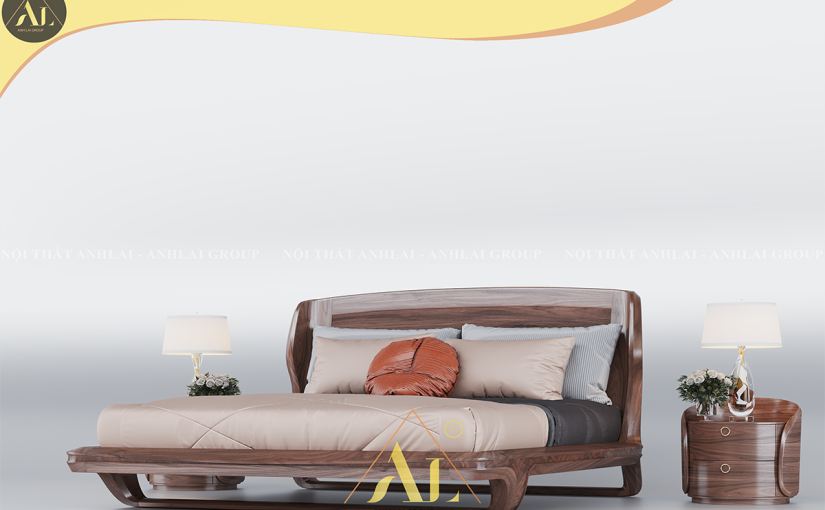 GIƯỜNG GỖ ÓC CHÓ CAO CẤP 0012