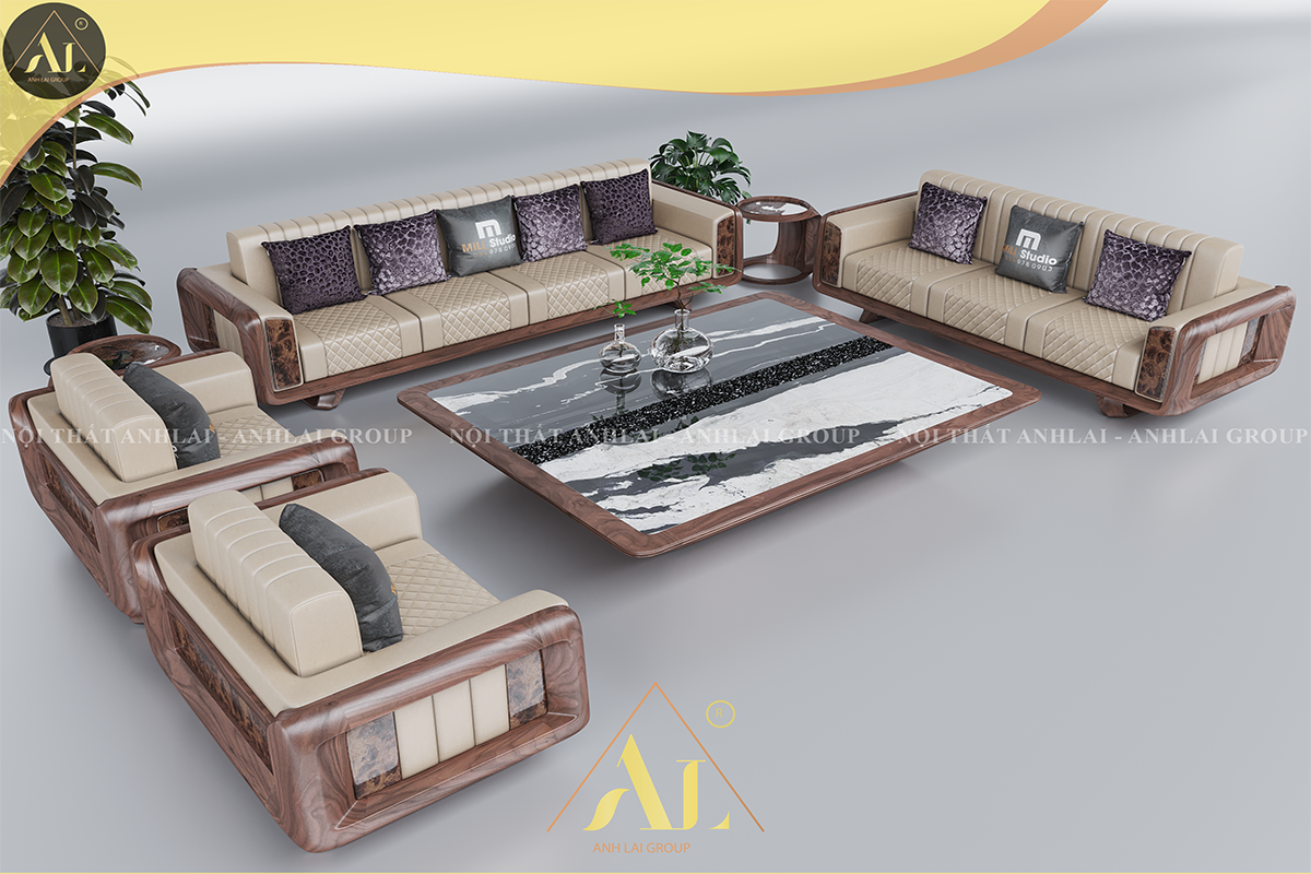 SOFFA GỖ ÓC CHÓ 0014 