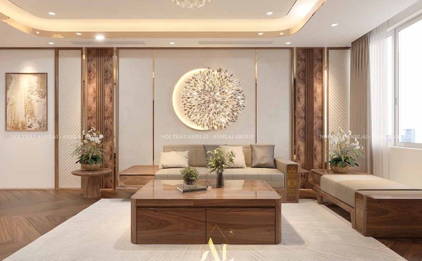 THIẾT KẾ & THI CÔNG CĂN HỘ SUNRISE NỘI THẤT GỖ ÓC CHÓ ( walnut ) TÔNG SÁNG