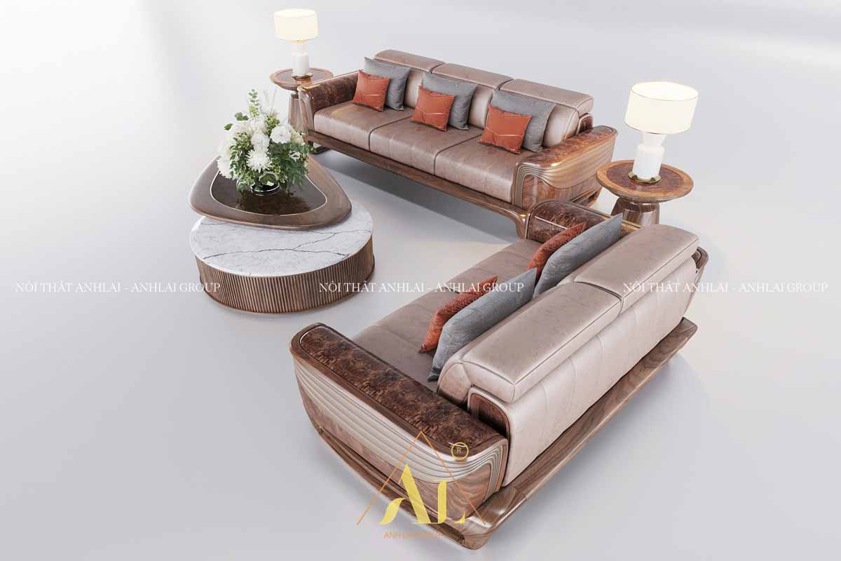 SOFA GỖ ÓC CHÓ MỚI NHẤT TỰA ĐẦU GẬP LÊN XUỐNG THƯ GIẢN 